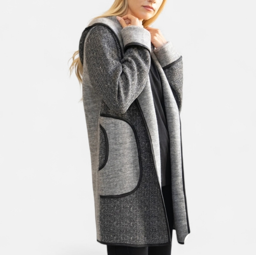 CAPOTE Riley Hooded Jacket Long Sleeve Tunic Length, size M - Picture 2 of 13